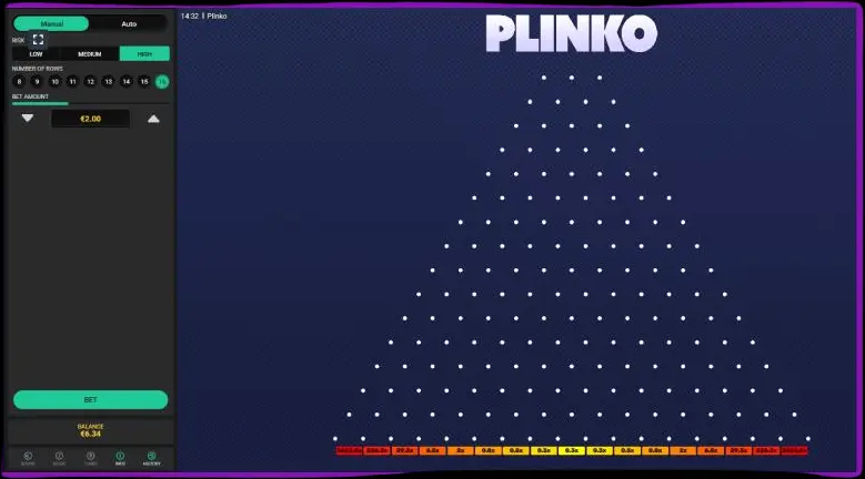 Modalità demo di Plinko da vari sviluppatori